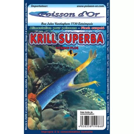 Aliment surgelé Krill Superba 500gr 95,00 €