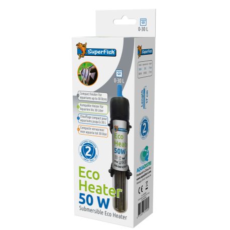 Superfish Eco Heater 50w pour aquariums de 30 litres - longueur 17cm 15,30 €
