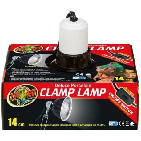 Zoomed porcelain clamp lamp 100W-14cm