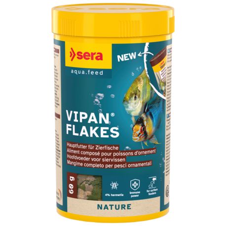 Sera Vipan Nature 250ml (60gr) aliment composé avec 4 % de farine d’insectes à effet prébiotique