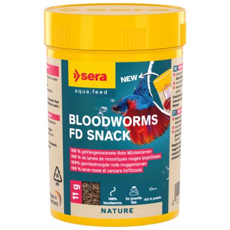 Sera FD larves de moustiques rouges Nature 100 ml (11 gr)