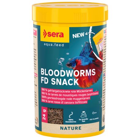 Sera FD larves de moustiques rouges Nature 250 ml (20 gr)