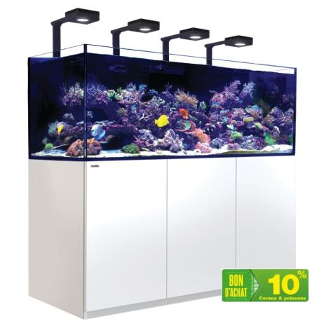 Red Sea aquarium Reefer™ 750 G2+ Deluxe - Blanc (4 ReefLED 90 et 4 potences) + 10% en bon d'achats coraux,poissons