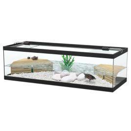 Aquatlantistortum 100 cuve à tortues (Avec filtre interne) dimension (cm) 100x40x30 couleur noir (sans éclairage)