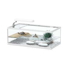 Aquatlantistortum 55 cuve à tortues dimension (cm) 55x30x20 couleur blanc (sans éclairage et filtre)