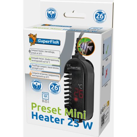 Superfish Preset Mini Heater 25W