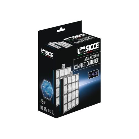 Sicce Cartouche Complète pour filtre Aqua Filtra 40 2pcs