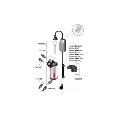 EHEIM raccord de tuyau Ø 12/16 mm p. reeflexUV 350-2000