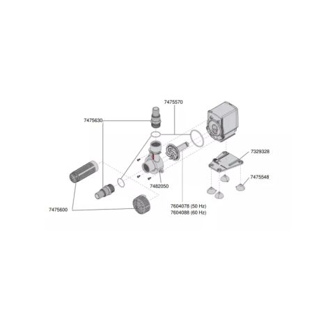 EHEIM roue de pompe complet (60 hertz) pour 1032/5112
