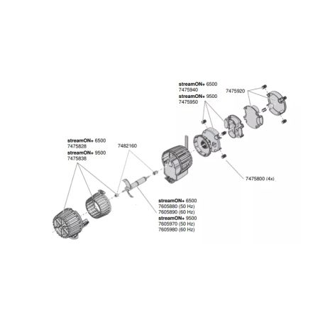 EHEIM rotor de pompe de rechange complet 60Hz 7605890