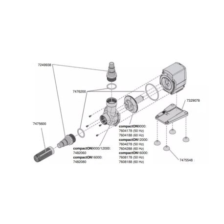 EHEIM turbine (60 Hz) p. compactON 16000/FLOW 16000