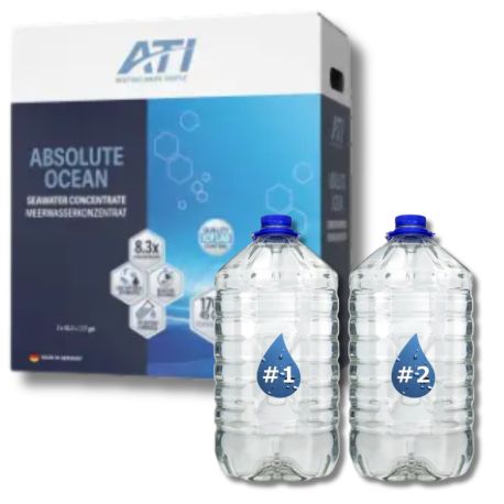 ATI - Absolute Ocean 2 x 10,2 L - Eau de mer liquide concentrée (permet la préparation de 170 litres d'eau de mer.) 29,90 €