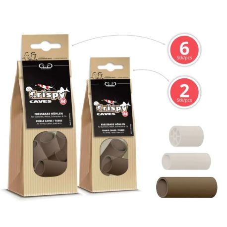 GlasGarten Crispy Caves - Edible tubes/caves M 2pcs