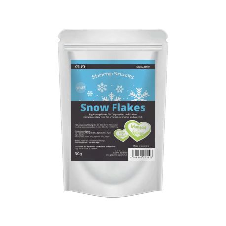 GlasGarten Shrimp Snacks Snow Flakes Chard + Spinach 30g