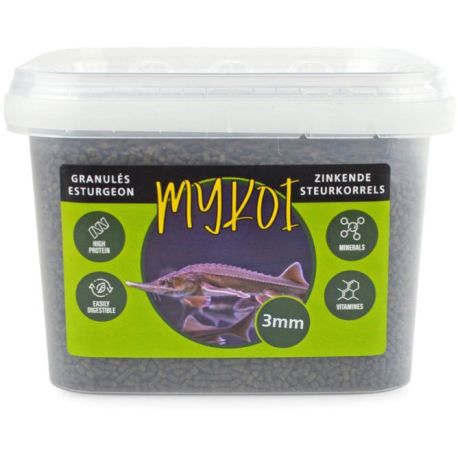 My Koi Noir 3mm granules Esturgeon seau 3,5L