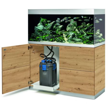 Oase aquarium HighLine Optiwhite 300 chêne (aquarium & meuble) + bon d'achats 10% plantes et poissons