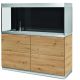 Oase aquarium HighLine Optiwhite 400 chêne (aquarium & meuble) + bon d'achats 10% plantes et poissons