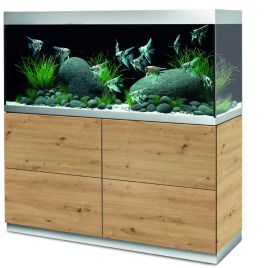 Oase aquarium HighLine Optiwhite 400 chêne (aquarium & meuble) + bon d'achats 10% plantes et poissons