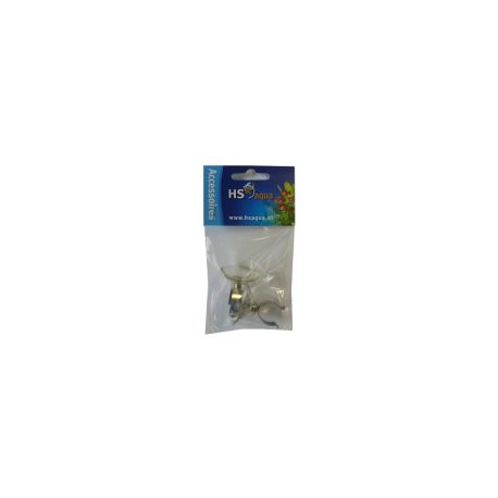 HS Aqua ventouse transparent + metalclip 12-16 par 2pcs